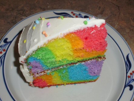 Making a Rainbow Cake for DH's Birthday Rainbo12