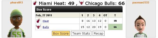 1st round : Chicago Bulls (1) vs Miami Heat (8) 110