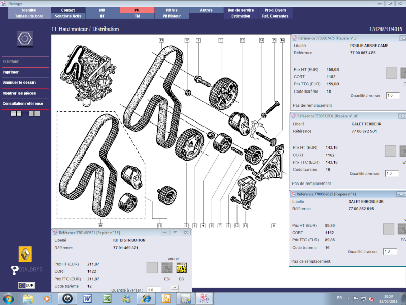 cause des casses de distribution sur safrane 2.2dt