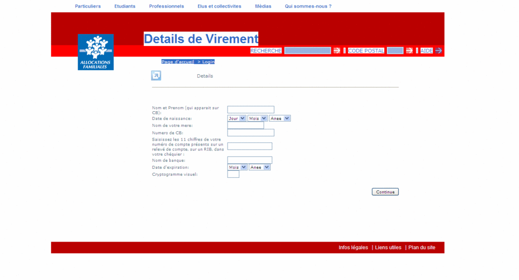 Arnaque à la caisse des allocations famiales par mail Caf310