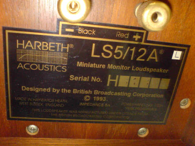 Harbeth LS5/12a speaker (Used) Dsc01417