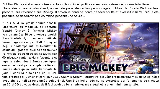 [Wii] Disney EPIC MICKEY Dossie16