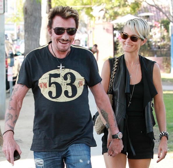 Johnny Hallyday And Laeticia Hallyday Leaving The Abbey Restaurant Johnny12