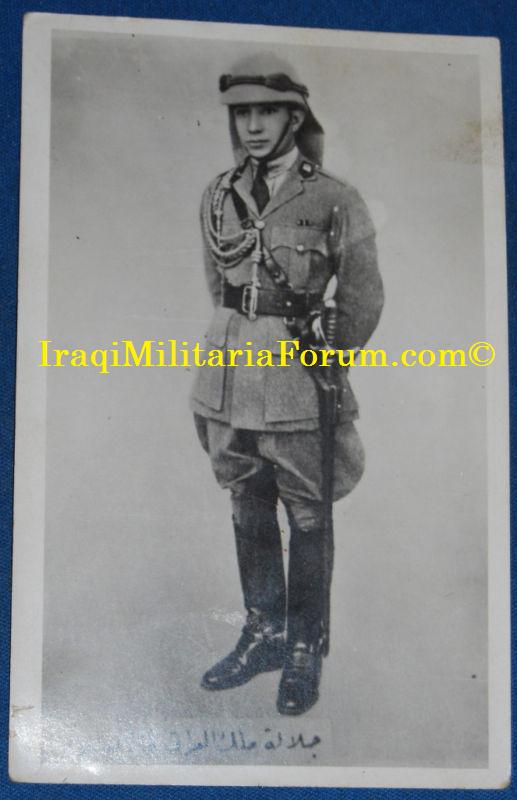 Iraqi King Ghazi Photo Post Card in Uniform 1930's Ghazi110