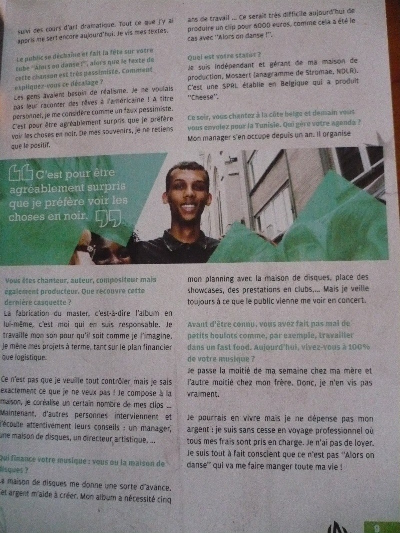 Fin 2010 : Stromae dans le Magazine " Mine " P1160114