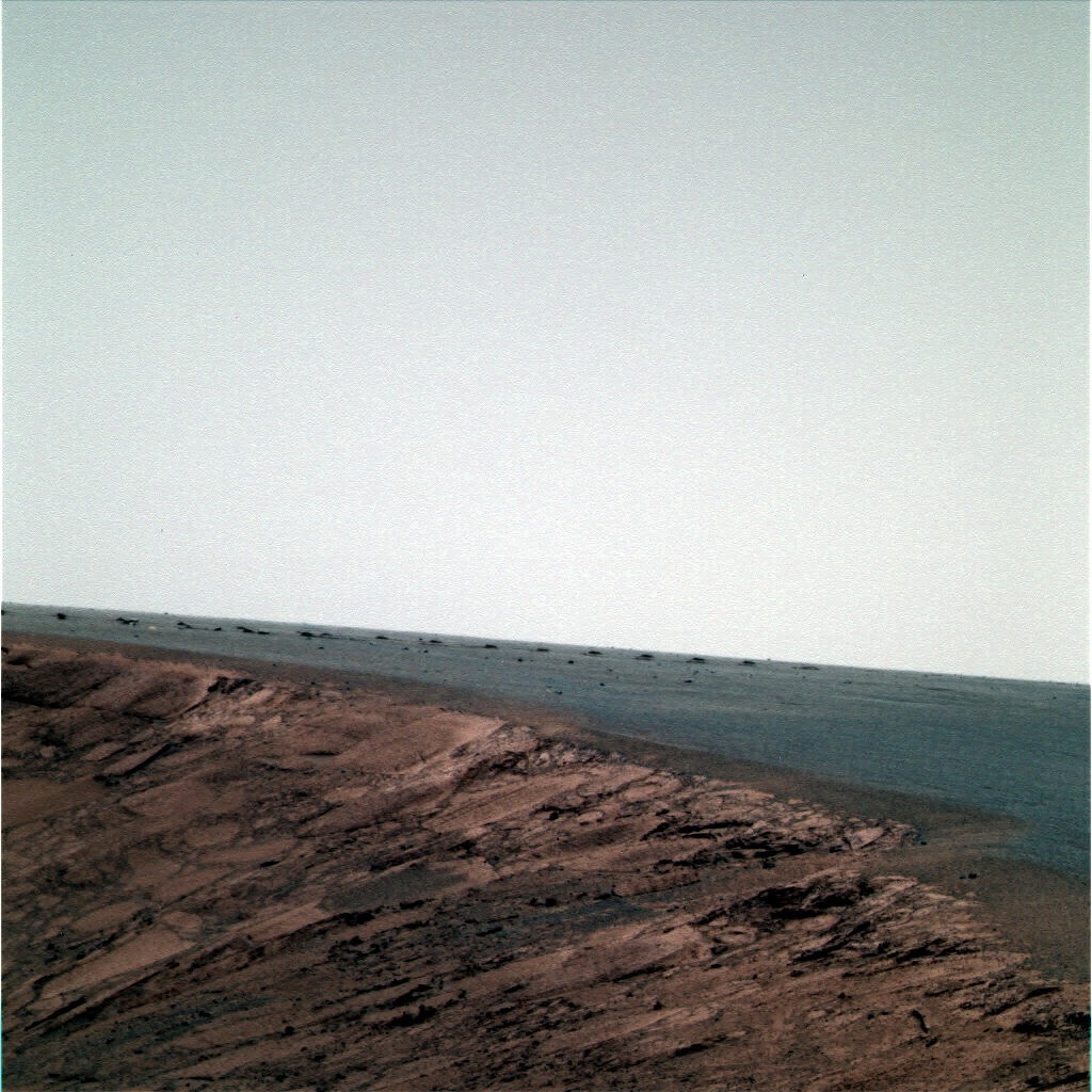 Row of Objects on Mars - Opportunity Sol 1070  1p223110