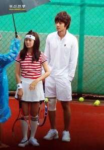 Hyun Joong filming for Mischievous Kiss @ Tennis Court Tennis10
