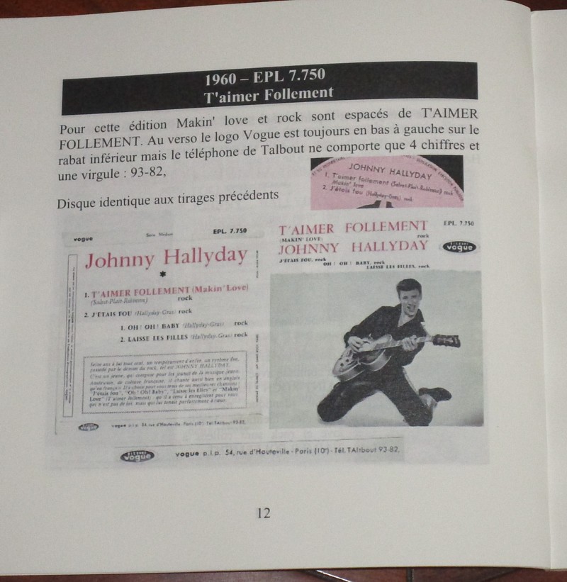 T’aimer follement ( EP 45 TOURS )( TOUTES LES EDITIONS )( 1960 - 2019 ) - Page 3 011-vo10