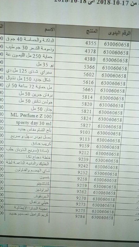 عربية منتجات فرع شحن المنصورة اليوم الخميس 18-10-2018 1530