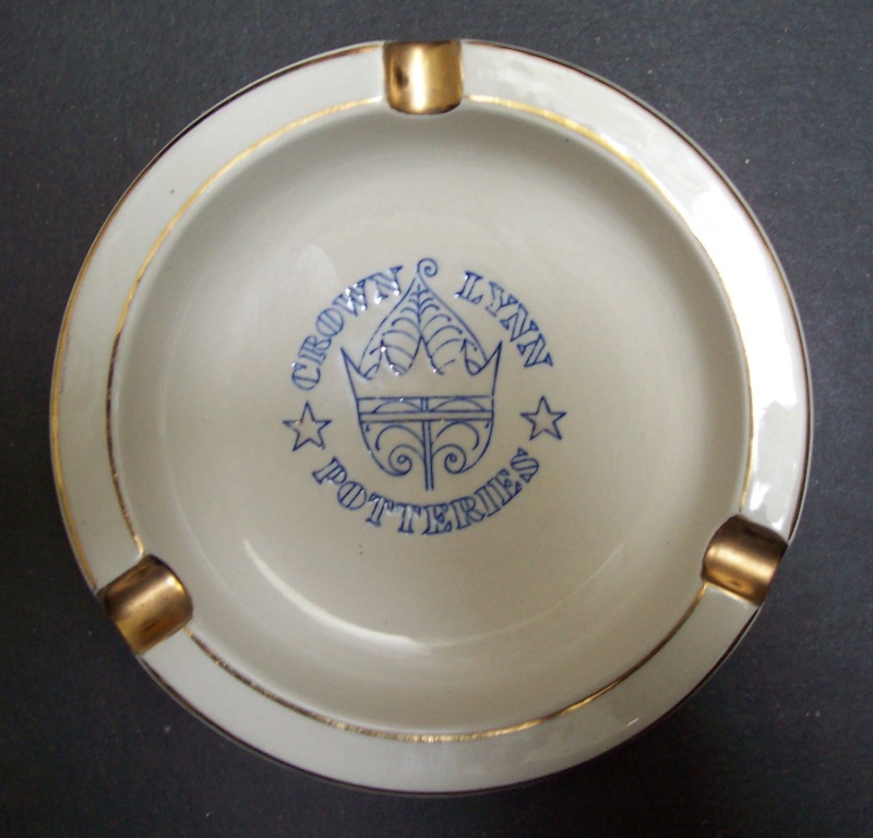 Crown Lynn Export Drive Ashtray 1961 and 100 Million Pieces Ashtray 1959 Clp_di10