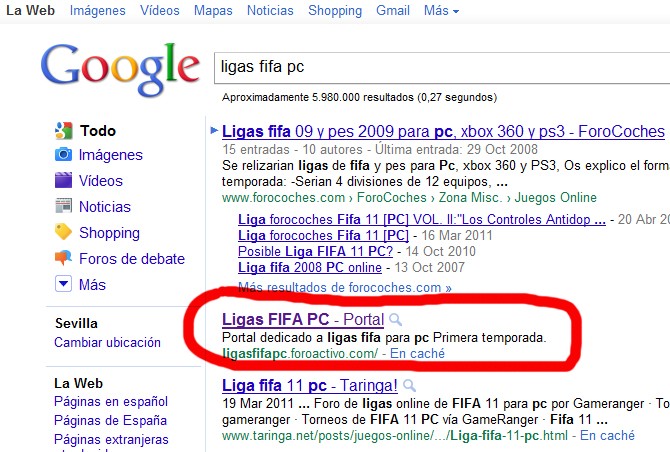 Ligas fifa pc está ya en google Ligasf10