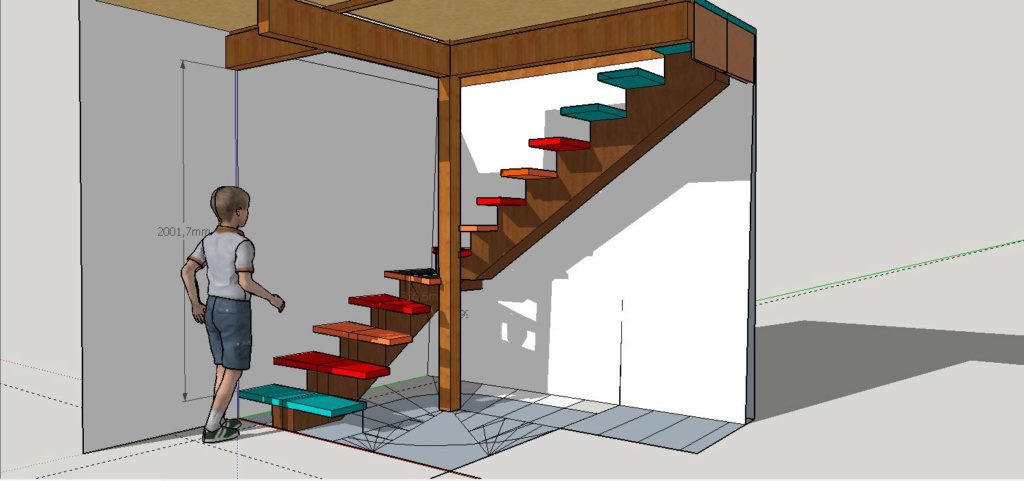 Escalier limon central quart tournant...et demi ! Enfant11