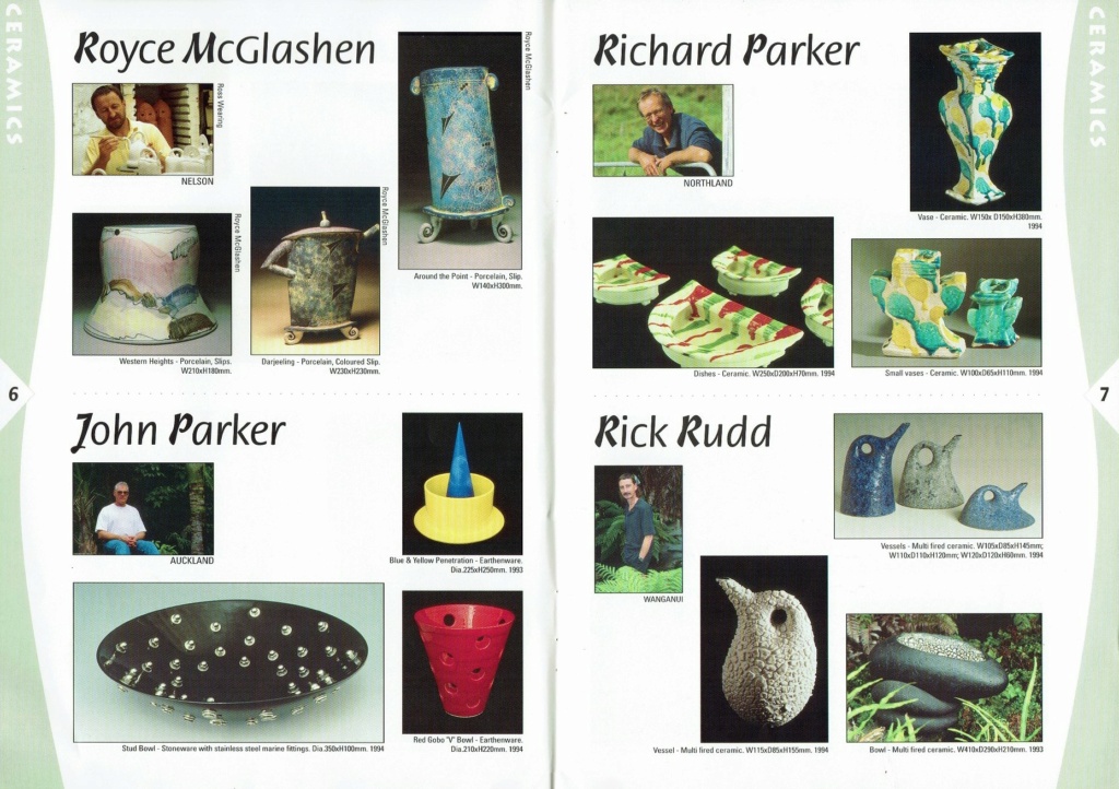 fullmer - Images of Catherine Anselmi, Raewyn Atkinson, Christine Boswijk, Len Castle, Bronwynne Cornish, Moyra Ekkuittm Steve Fullmer, Gill Gane, Royce McGlashen, John Parker, Richard Parker, Rick Rudd, Christine Thacker, Chris Weaver, Merilyn Wiseman 1994 Potter13