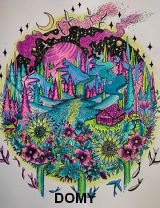 Fantasy Art Coloring Book - Molly Harrison Domy70