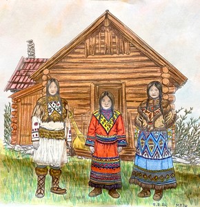 inuits en costume traditionnel Majo99
