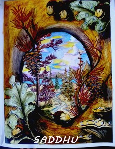 Dessin d'une artiste polonaise : Miedzy kreskami - kolorowanki Saddh139