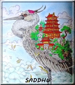 Défi du mois de février 2022 : un coloriage asiatique - Page 4 Saddhu44