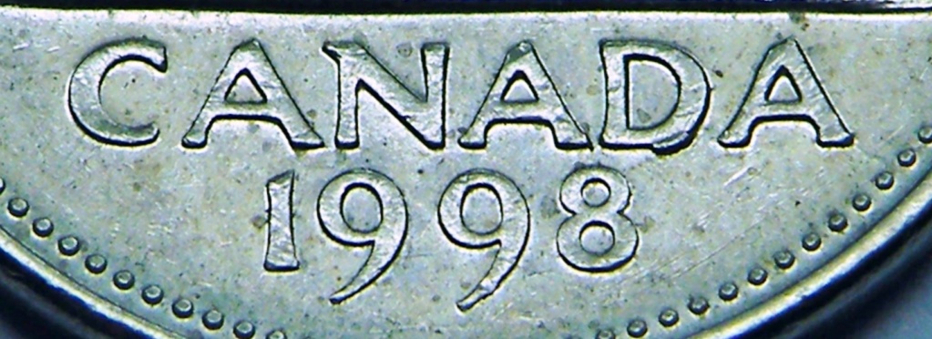 1998 - Éclats de coin, Dos castor - D de canaDa - Feuille gauche (Die Chips) Dscf9814