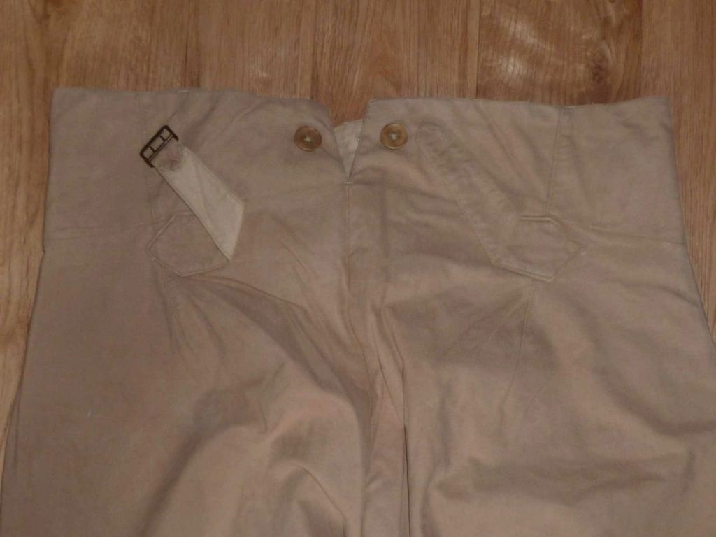 Pantalons toile beige et blanc des années 20/30 - PHILPENS -SEPT - 2 - Clôturée P1140142