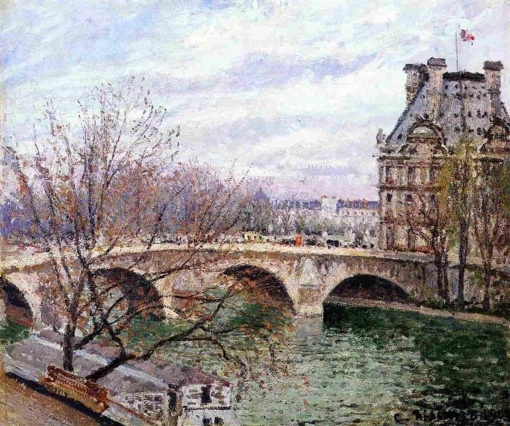 The Pont Royal and the Pavillon de Flore, Camille Pissarro Pisarr10
