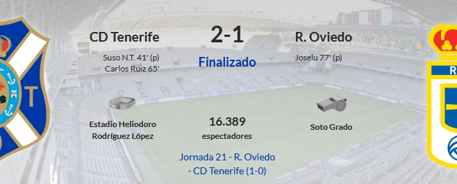 J.40 LIGA 123 TEMPORADA 2018/2019 CD TENERIFE-REAL OVIEDO (POST OFICIAL) 02267