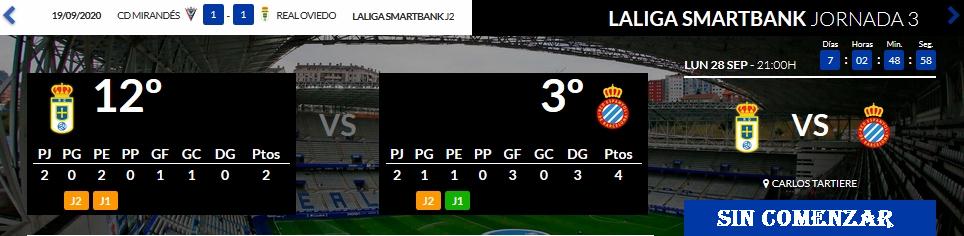 JORN.3 LIGA SMARTBANK 2020/2021 REAL OVIEDO-RCD ESPANYOL (POST OFICIAL) 02641