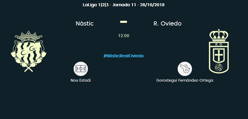 J.11 LIGA 123 TEMPORADA 2018/2019 NASTIC TARRAGONA-R.OVIEDO (POST OFICIAL) 0381