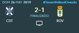 J.40 LIGA 123 TEMPORADA 2018/2019 CD TENERIFE-REAL OVIEDO (POST OFICIAL) 05227