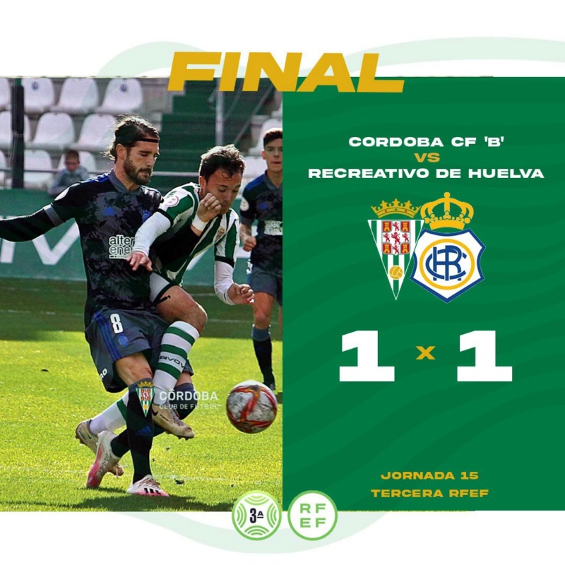 3ª RFEF GRUPO X TEMPORADA 2021/2022 JORNADA 15 CORDOBA CF "B"-RECREATIVO (POST OFICIAL) 05926