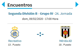 JORN.24ª 2ª DIV. B GR.IV TEMP.2019/2020 RECREATIVO-MERIDA AD (POST OFICIAL) 06453