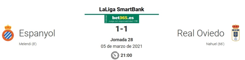 JORNADA 28ª LIGA SMARTBANK 2020/2021 RCD ESPANYOL-REAL OVIEDO (POST OFICIAL) 06668