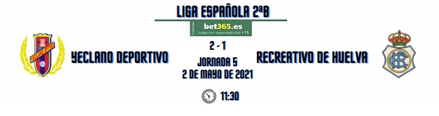 JORNADA 5 PLAY OFF DESCENSO 2ª DIVISION B TEMPORADA 2020/2021 YECLANO DEPORTIVO-RECREATIVO DE HUELVA (POST OFICIAL) 06720