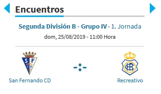 JORN.1 2ª DIV. B GR.IV TEMP.2019/2020 SAN FERNANDO CDI-RECRE 07254