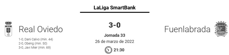 JORNADA 33 LIGA SAMARTBANK 2021/2022 REAL OVIEDO-CF FUENLABRADA (POST OFICIAL) 08178