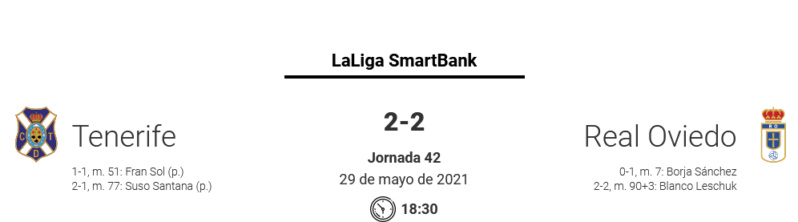 JORNADA 42ª LIGA SMARTBANK 2020/2021 CD TENERIFE-REAL OVIEDO (POST OFICIAL) 0983