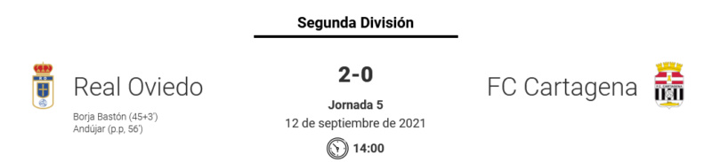JORNADA 5 LIGA SAMARTBANK 2021/2022 REAL OVIEDO-FC CARTAGENA (POST OFICIAL) 10101