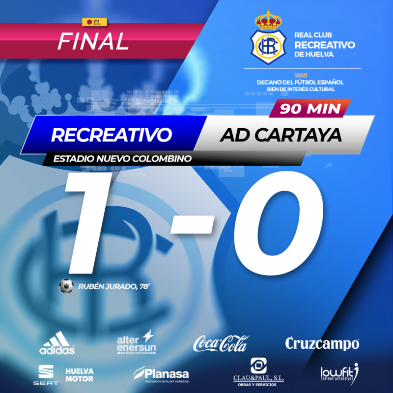 3ª RFEF TEMPORADA 2021/2022 JORNADA 30 RECREATIVO 1-AD CARTAYA 0 163100