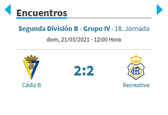 JORN.18ª 2ª DIVISION B GRUPO IV SUBGRUPO A TEMP.2020/2021 CADIZ CF B-RECREATIVO DE HUELVA (POST OFICIAL) 21317