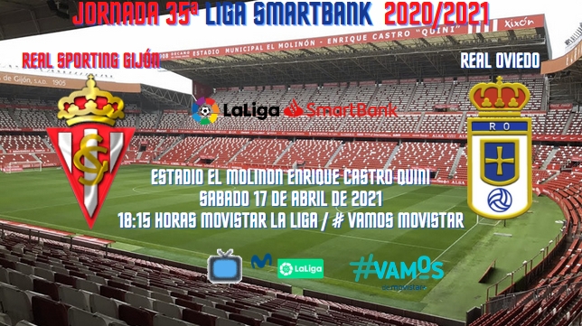 JORNADA 35ª LIGA SMARTBANK 2020/2021 REAL SPORTING GIJÓN-REAL OVIEDO (POST OFICIAL) 22300