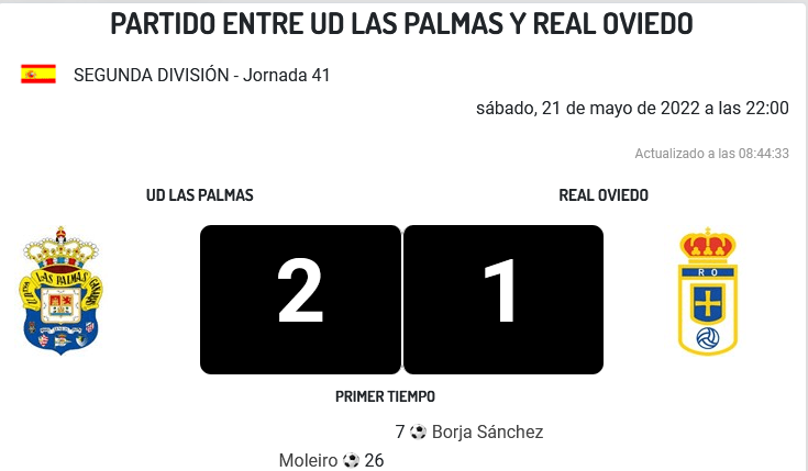 JORNADA 41 LIGA SAMARTBANK 2021/2022 UD LAS PALMAS-REAL OVIEDO (POST OFICIAL) 2293