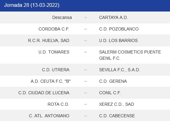 TERCERA DIVISION RFEF GRUPO X ANDALUCIA / CEUTA TEMPORADA 2021/2022 28259