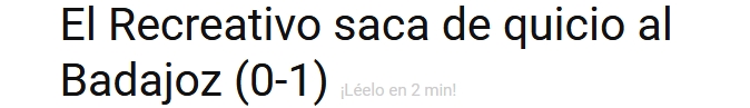 ASI VIERON LOS PERIODICOS EL BADAJOZ 0-RECRE 1 3210