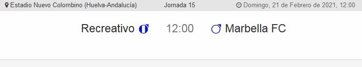 JORNADA 15ª 2ª DIVISION B GRUPO IV SUBGRUPO A TEMP.2020/2021 RECREATIVO DE HUELVA-MARBELLA FC (POST OFICIAL) 34173