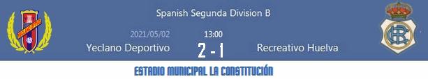 JORNADA 5 PLAY OFF DESCENSO 2ª DIVISION B TEMPORADA 2020/2021 YECLANO DEPORTIVO-RECREATIVO DE HUELVA (POST OFICIAL) 35190