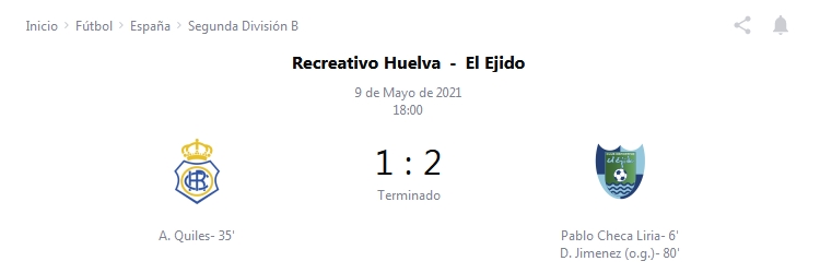 JORNADA 6 PLAY OFF DESCENSO 2ª DIVISION B TEMPORADA 2020/2021 RECREATIVO DE HUELVA-CD EJIDO 2012 (POST OFICIAL) 49144
