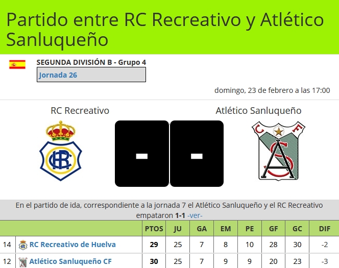 JORN.26ª 2ª DIV. B GR.IV TEMP.2019/2020 RECREATIVO-ATL.SANLUQUEÑO CF (POST OFICIAL) 5484