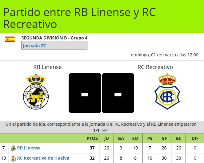 JORN.27ª 2ª DIV. B GR.IV TEMP.2019/2020 RB LINENSE-RECREATIVO (POST OFICIAL) 5672