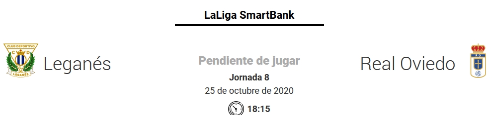 JORN. 8 LIGA SMARTBANK 2020/2021 CD LEGANES-REAL OVIEDO (POST OFICIAL) Capt3936