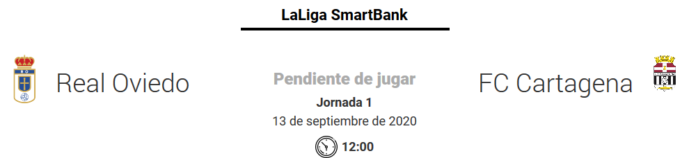 JORN.1 LIGA SMARTBANK 2020/2021 REAL OVIEDO-FC CARTAGENA (POST OFICIAL) Scre1166