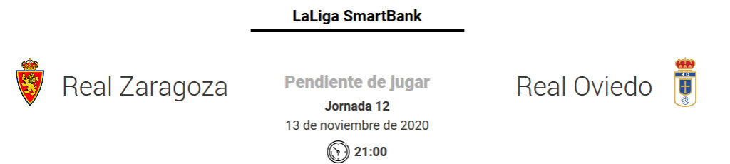 JORN.12 LIGA SMARTBANK 2020/2021 REAL ZARAGOZA-REAL OVIEDO (POST OFICIAL) Scre1456